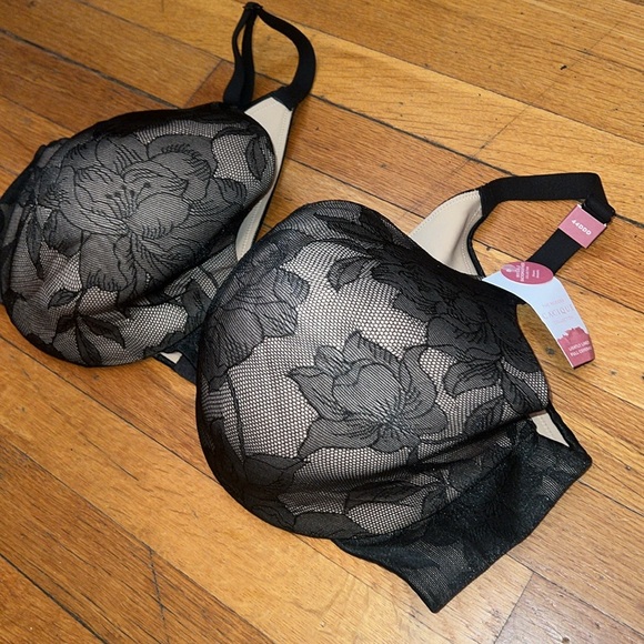 Cacique Lace Backsmoother Lighlty Lined Full Coverage Bra, size 44DDD - Picture 5 of 12